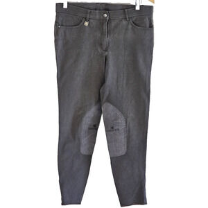 ROMFH Women’s Breeches Equestrian Horse Riding Pants Grey Stretch Size 32L